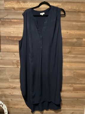 Women’s Alex & Lili  Hi Low Navy Blue Sleeveless Sheath Dress Women’s Size 3X